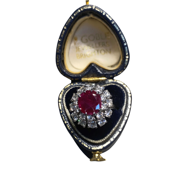 Stunning Burma Ruby & Diamond cocktail ring - image 1