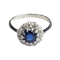 Antique sapphire and diamond cluster engagement ring SKU: 5752 DBGEMS - image 1