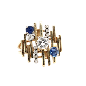 1970's Sapphire and Diamond Ring - Charlotte Sayers