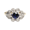Geometric sapphire and diamond engagement ring 18ct yellow gold SKU: 5788 DBGEMS - image 1