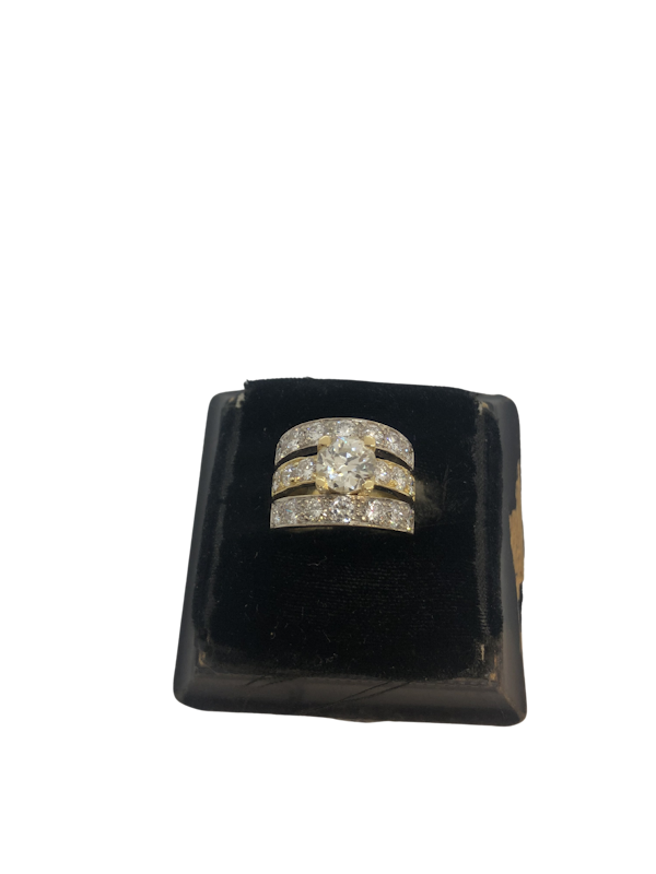 Vintage 1.6ct single diamond ring - image 1