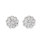 Modern Diamond And Platinum Flower Earrings, 4.53ct - image 1