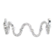 Modern Diamond And Platinum Curving Waves Bracelet, 9.75ct - image 1