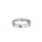 A Diamond Emerald Gold Eternity Ring - image 1