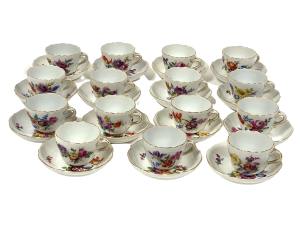 Meissen mocha cups and saucers - image 1