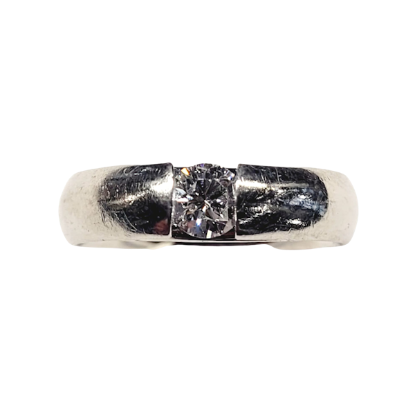 Georg Jensen Platinum Flawless Diamond Ring - image 1