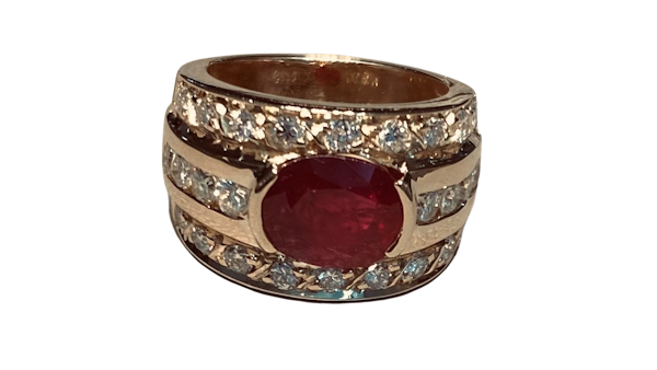 Ruby & Diamond Ring - image 1
