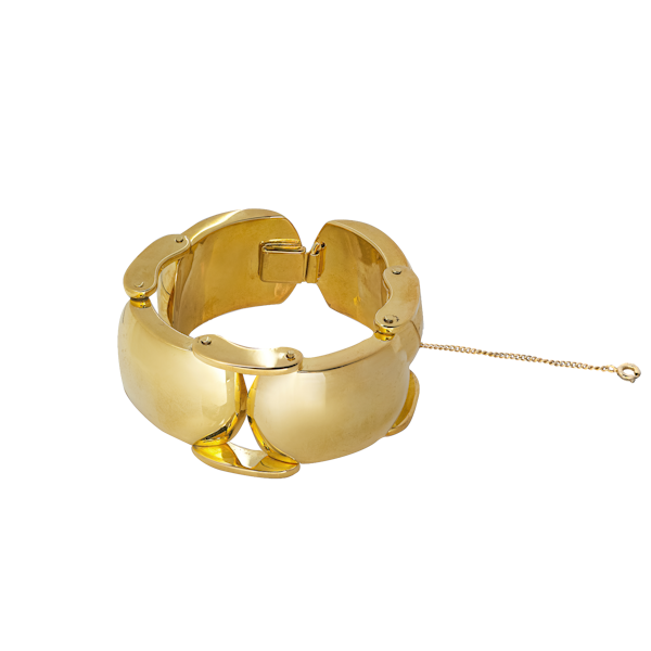 Chunky Gold Plated Bracelet | Albert Litzinger | German c.1970s - image 2