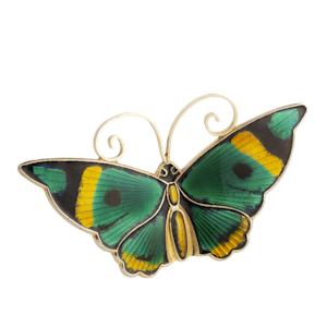 Enamel & Silver Gilt Butterfly Brooch | David Anderson | Norwegian c.1950s