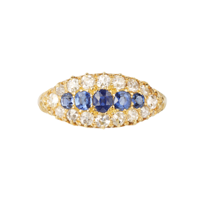 Sapphire Diamond Gold Ring