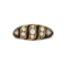 A Victorian Enamel Pearl Gold Ring - image 2