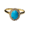 Antique turquoise and diamond cluster ring SKU: 5900 DBGEMS - image 1
