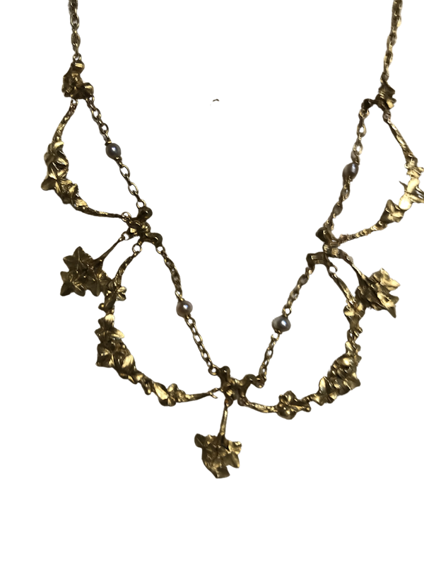 French Gold Necklace 1920s - image 1