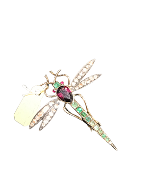 Gem Set Dragonfly Brooch 1880