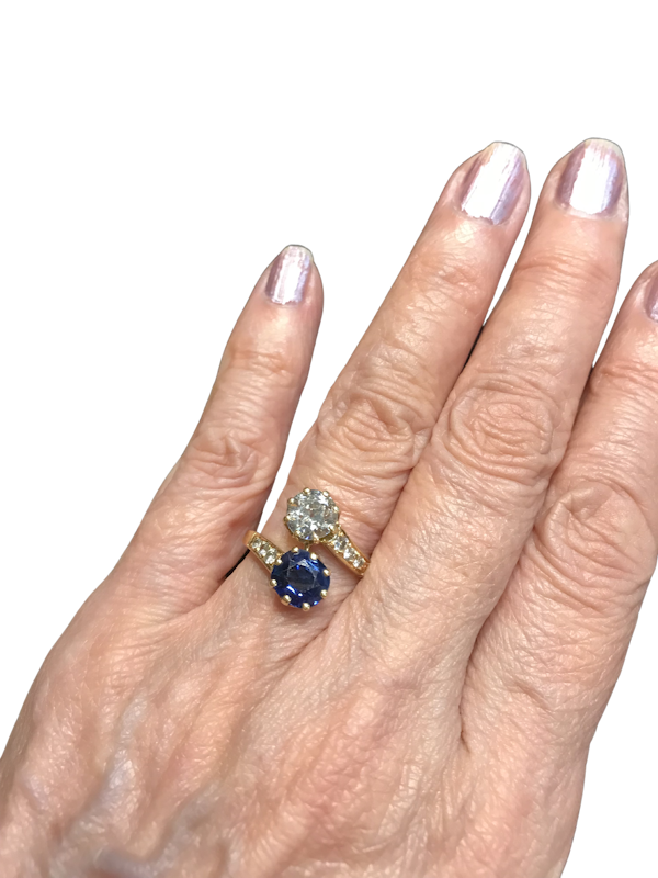 Sapphire and Diamond Ring 1900 - image 1