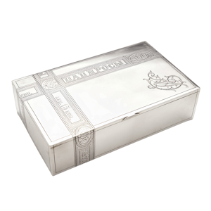 Russian silver trompe l’oeil cigar box, St. Petersburg c. 1890
