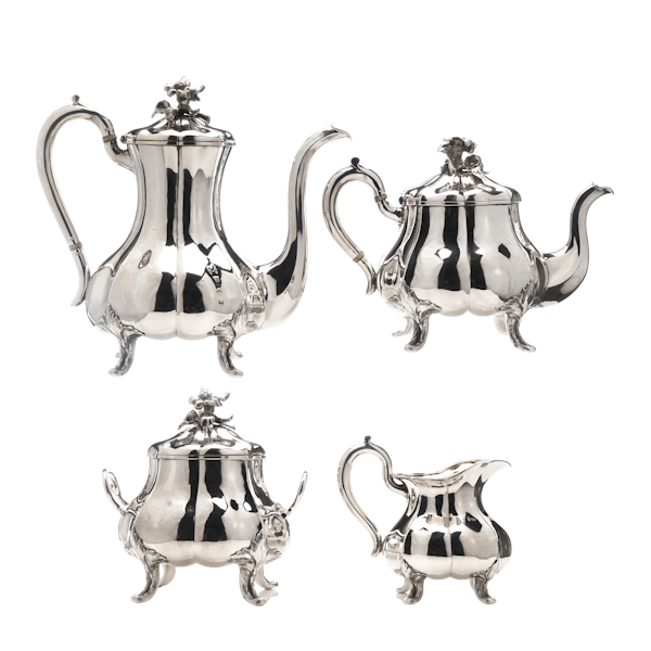 Russian silver four pieces tea and coffee set, St Petersburg 1861-1862 - image 1