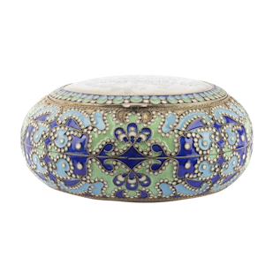 20th Century Soviet Russian Silver & Enamel Box, c.1920