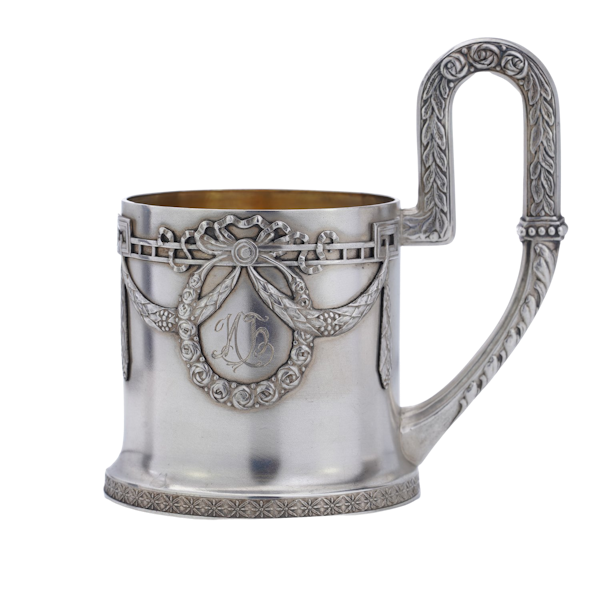 Russian silver tea glass holder, Moscow, c.1900, Vasiliy Agafonov - image 1