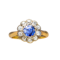 A Sapphire Diamond Cluster Ring - image 1