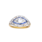 A Diamond Sapphire Evil Eye Gold Ring - image 1