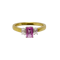 Pink Sapphire Diamond Ring in 18ct Yellow/White Gold date circa 1980, SHAPIRO & Co since1979 - image 1