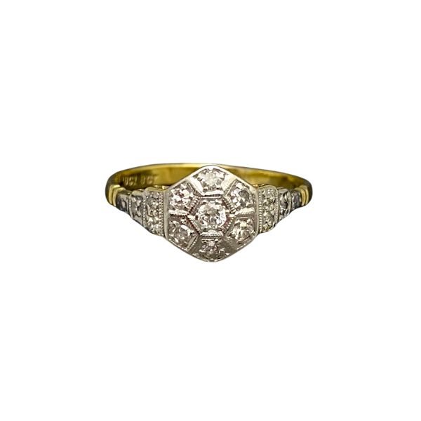 Diamond Ring in 18ct Gold & Platinum date circa 1905, Lilly's Attic since 2001 - image 1