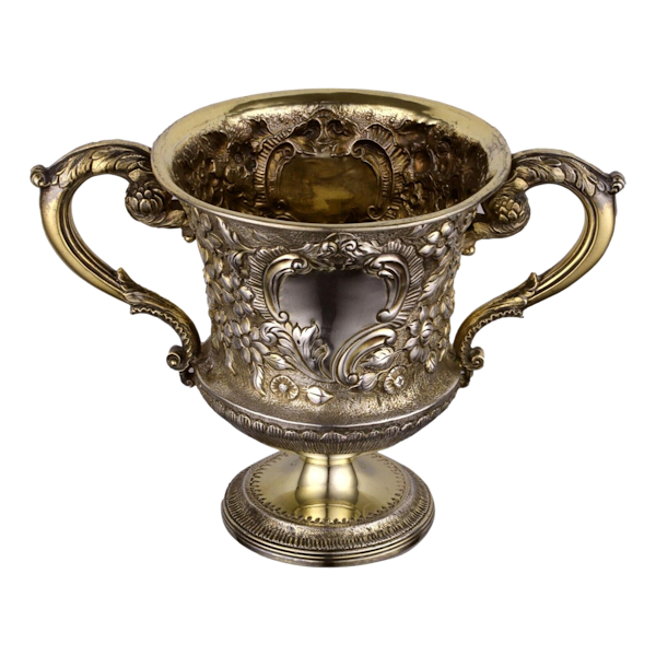 Sterling Silver Gilt - Two Handled Georgian Loving Cup - 1813 - image 1