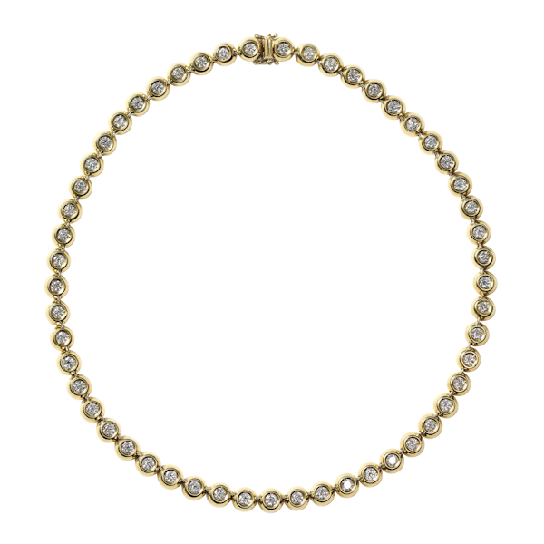 Vintage Italian Diamond And Gold Necklace, 8.00 Carats, Circa 1990 - image 1