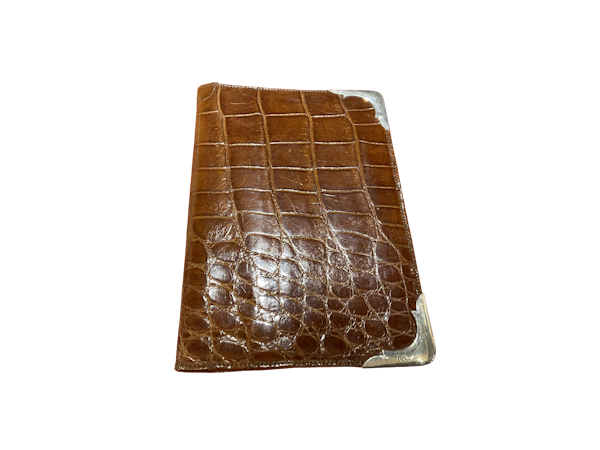 An Antique Crocodile & Silver wallet by ASPREY - image 1