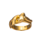 A Gold Snake Ring with Diamond Ruby Eyes - image 2