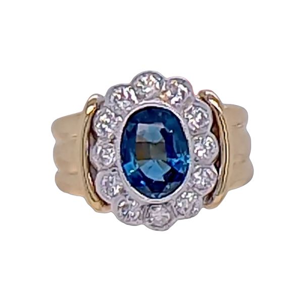 Sapphire and Diamond Ring - image 1