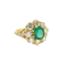 Emerald and Diamond cluster ring - image 1