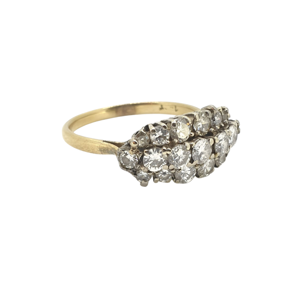 Vintage Diamond Cluster Ring est.1.50Cts - image 1