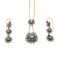 Antique diamond earrings and pendant set - image 1