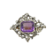 Victorian Amethyst and diamond Brooch - image 1