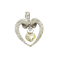 Antique diamond Heart pendant Rose cut and old cut Diamonds Circa 1920 - image 1