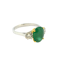 Emerald and diamond three stone ring E2.44Cts D0.80Cts - image 1