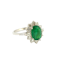 Emerald and diamond Cluster ring Em1.54Cts D0.99Cts - image 1