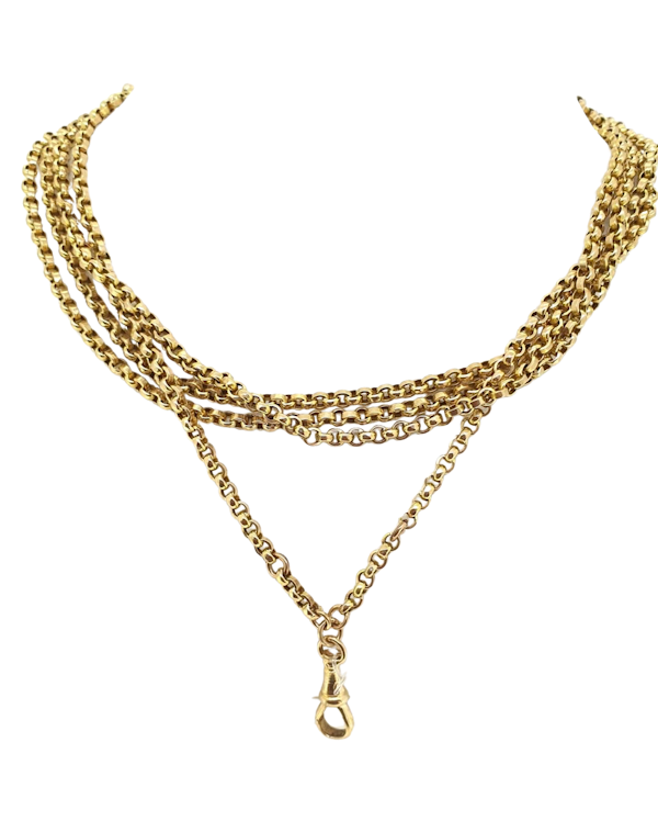 Gold Long Guard Chain, 56 inches - image 1