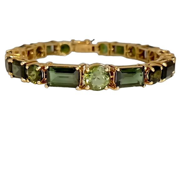 Vintage Green Tourmaline Bracelet. - image 1