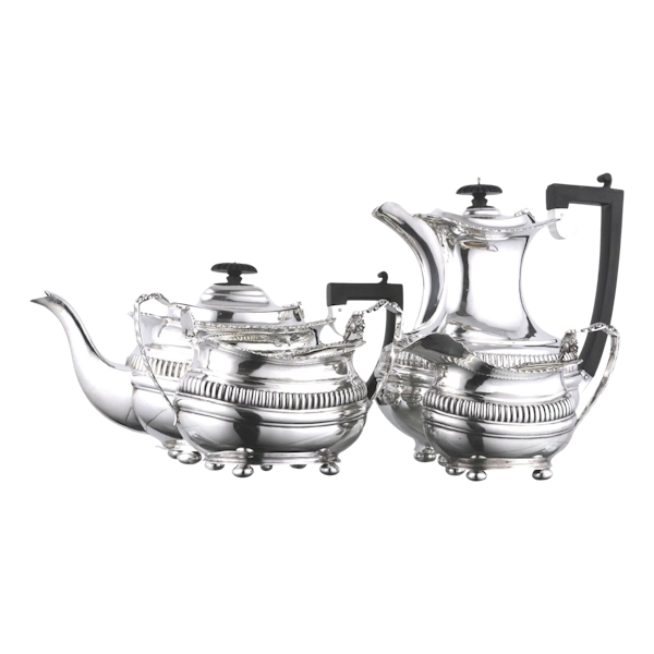 George NATHAN & Ridley HAYES Sterling Silver - 4 Piece Silver Tea Set - 1909 - image 1