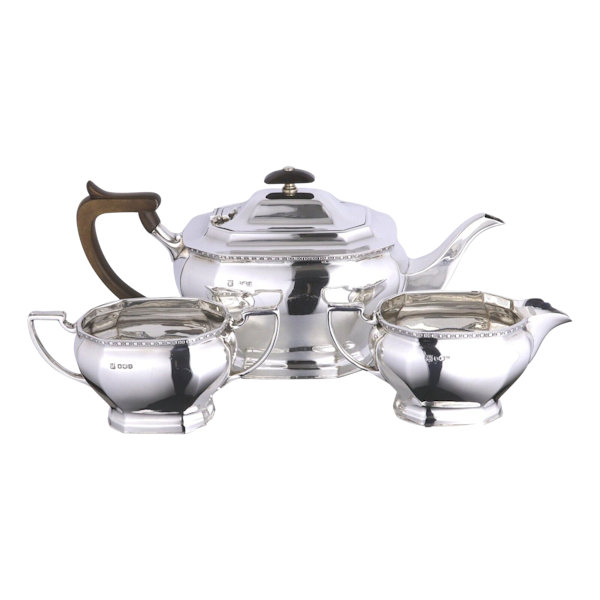 COOPER Brothers Sterling Silver - 3 Piece Silver Tea Set - 1973 - image 1