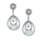 Modern Blue Topaz, Briolette Diamond And Oxidised Gold Drop Earrings - image 1