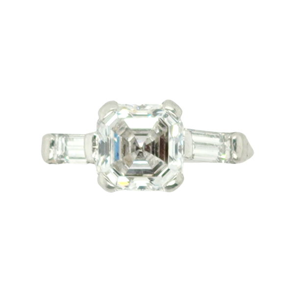 Asscher cut diamond engagement ring SKU: 6051 DBGEMS - image 1