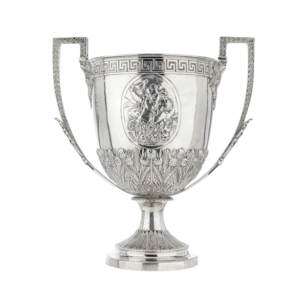 Antique late Victorian sterling silver impressive large trophy cup, London 1874. - image 1