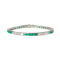 Emerald, Diamond and Platinum Line Bracelet, Circa 2000 - image 1