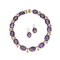 Antique Amethyst And Gold Riviére Necklace And Earrings Suite, Circa 1880 - image 1