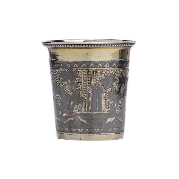 Russian Sliver Guild Niello Cup, Moscow 1834 by Garvril Ustinov - image 1