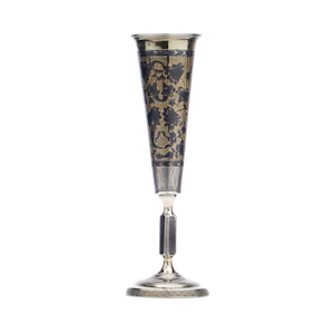 Russian Silver Gilt Niello Flute c. 1836, Moscow by Ermolayev Egor